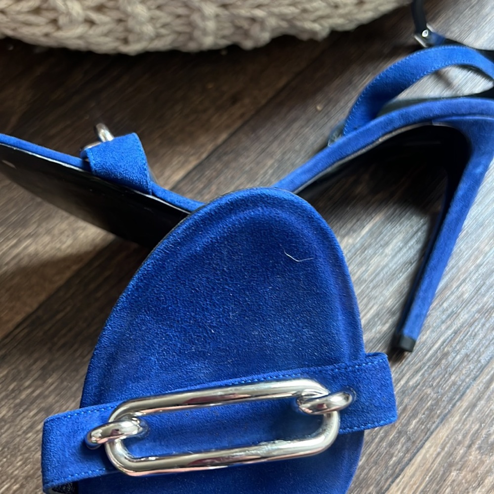 Balenciaga Blue Suede Heels - Picture 5 of 9